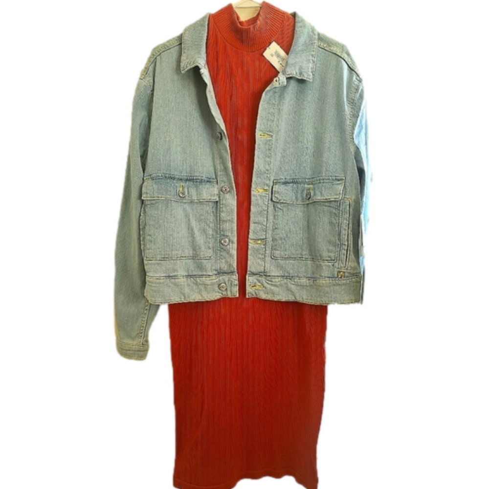 Lularoe Kenny Jean jacket and ribbed pencil dress--NWT! - Picture 2 of 15